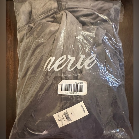 Offline by Aerie NWT Small After Party Velour zip up hoodie Gray - Picture 5 of 7